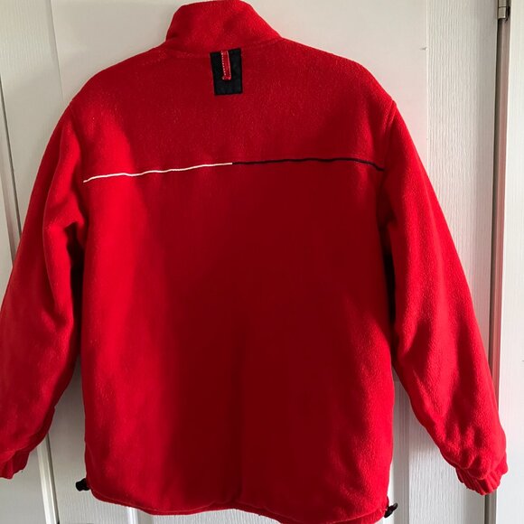 Tommy Hilfiger Reversible Jacket Size Large Red Fleece & Water Resistant. - Picture 14 of 14